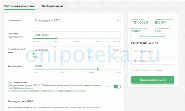 Ипотечные расчеты и заявки Ипотека с господдержкой Сбербанк 2020