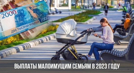 Выплаты малообеспеченным домохозяйствам в 2023 году