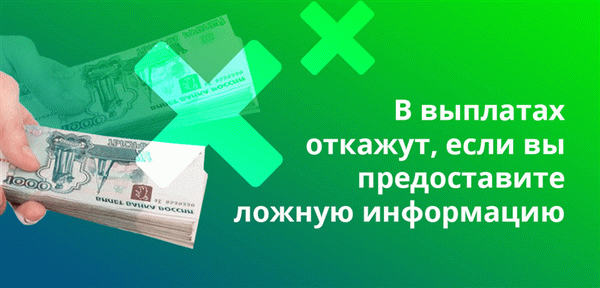 Если вы предоставите ложную информацию, в оплате будет отказано