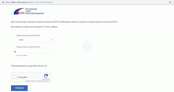 Проверка полиса ОСАГО онлайн