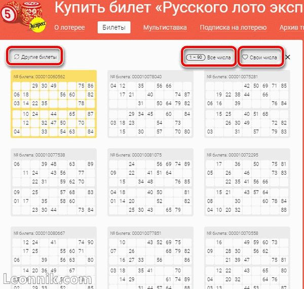 Купить билеты 