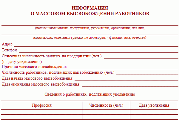 Информация об уволенных сотрудниках